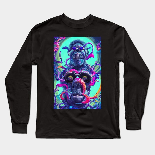 CRAZY APE PSYCHEDELIC Long Sleeve T-Shirt by EBAN